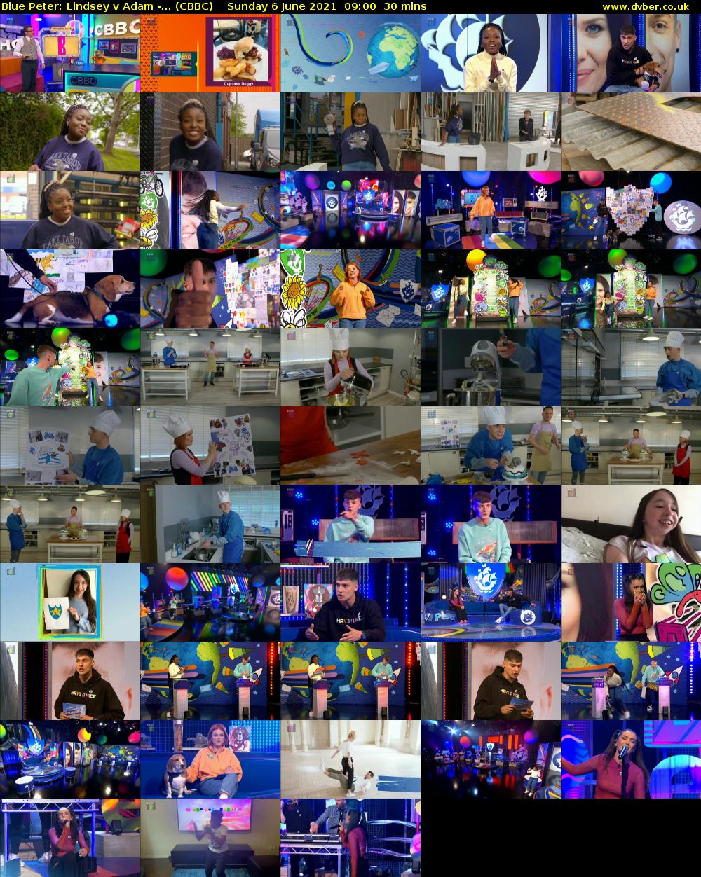 Blue Peter: Lindsey v Adam -... (CBBC) Sunday 6 June 2021 09:00 - 09:30