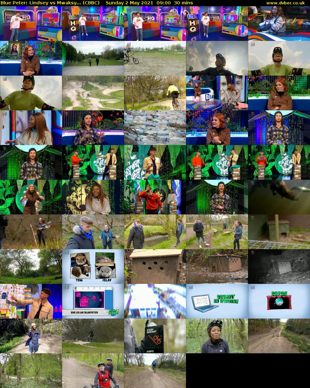 Blue Peter: Lindsey vs Mwaksy... (CBBC) Sunday 2 May 2021 09:00 - 09:30