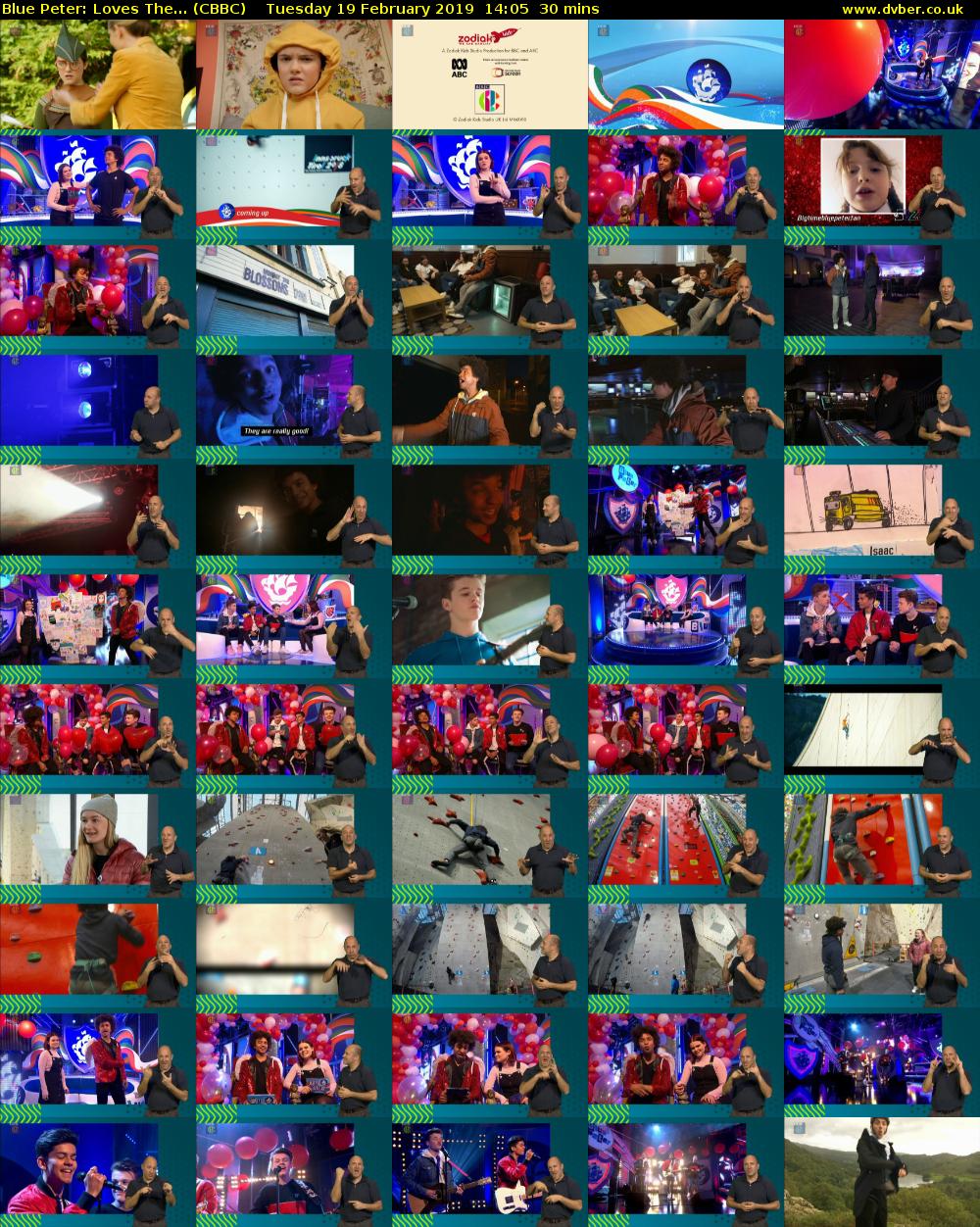 Blue Peter: Loves The... (CBBC) Tuesday 19 February 2019 14:05 - 14:35