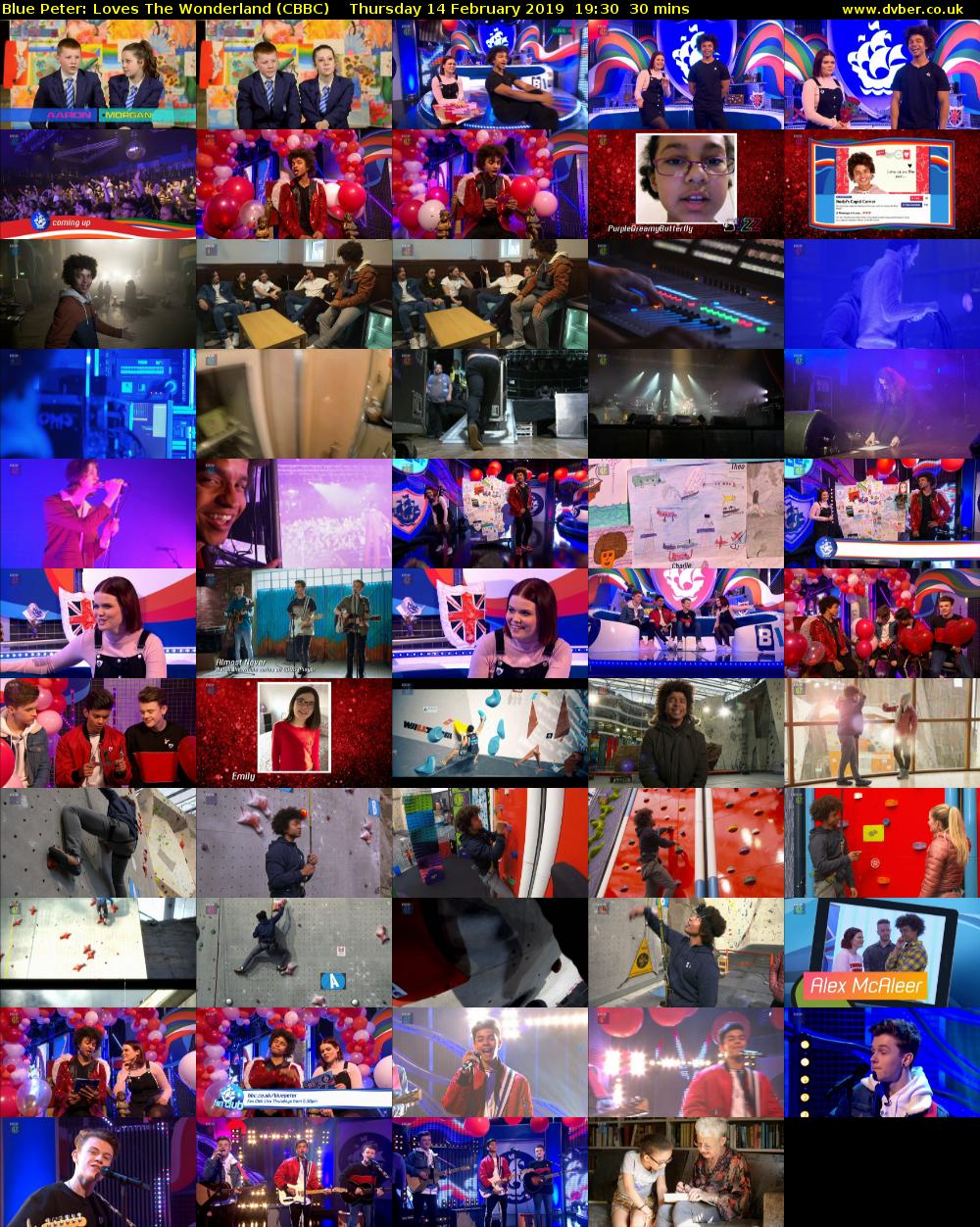 Blue Peter: Loves The Wonderland (CBBC) Thursday 14 February 2019 19:30 - 20:00