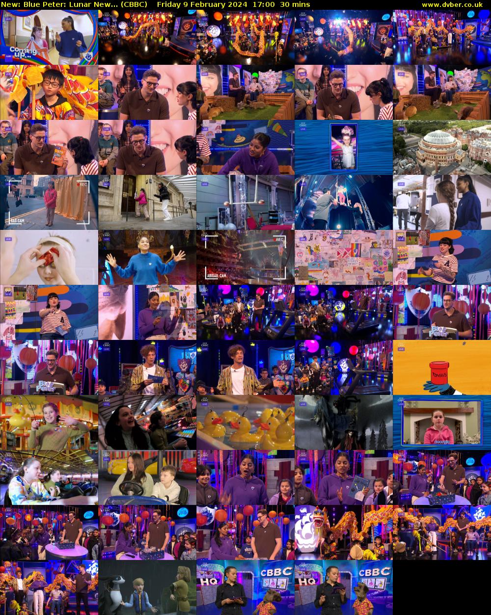Blue Peter: Lunar New... (CBBC) Friday 9 February 2024 17:00 - 17:30