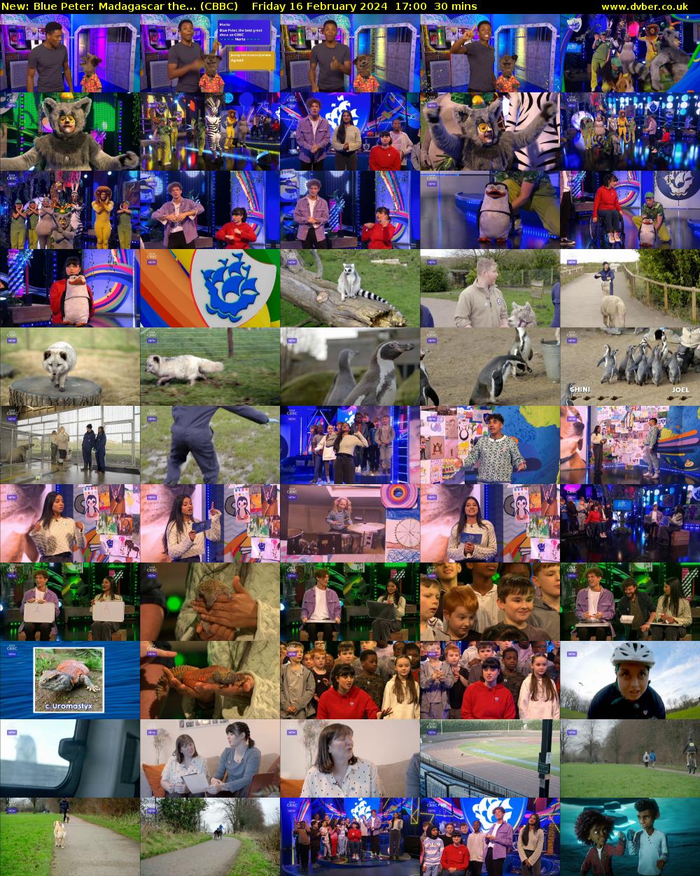 Blue Peter: Madagascar the... (CBBC) Friday 16 February 2024 17:00 - 17:30