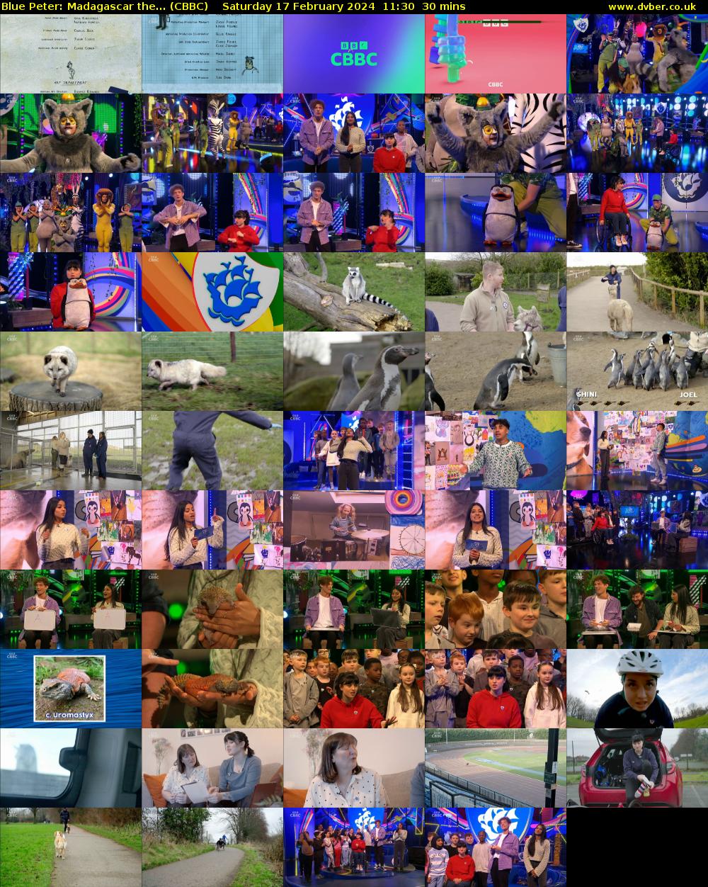 Blue Peter: Madagascar the... (CBBC) Saturday 17 February 2024 11:30 - 12:00