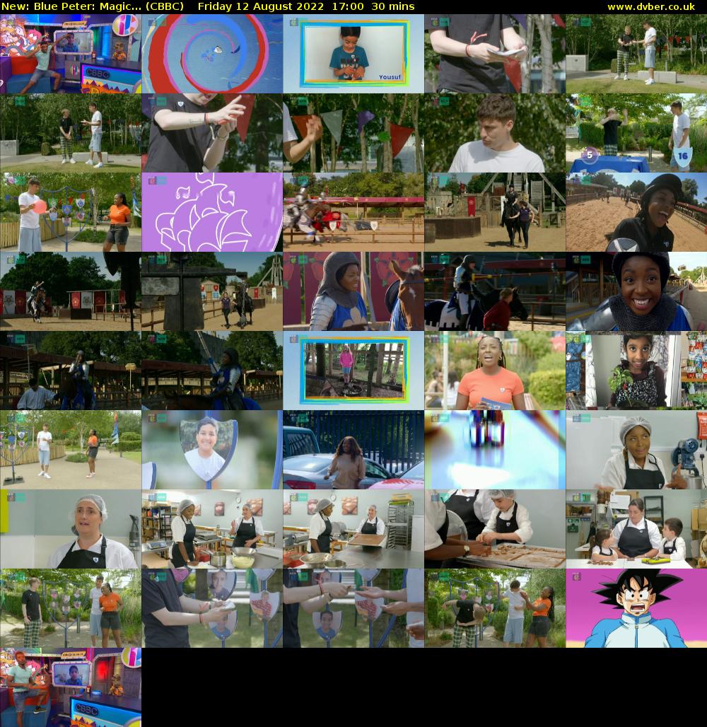 Blue Peter: Magic... (CBBC) Friday 12 August 2022 17:00 - 17:30