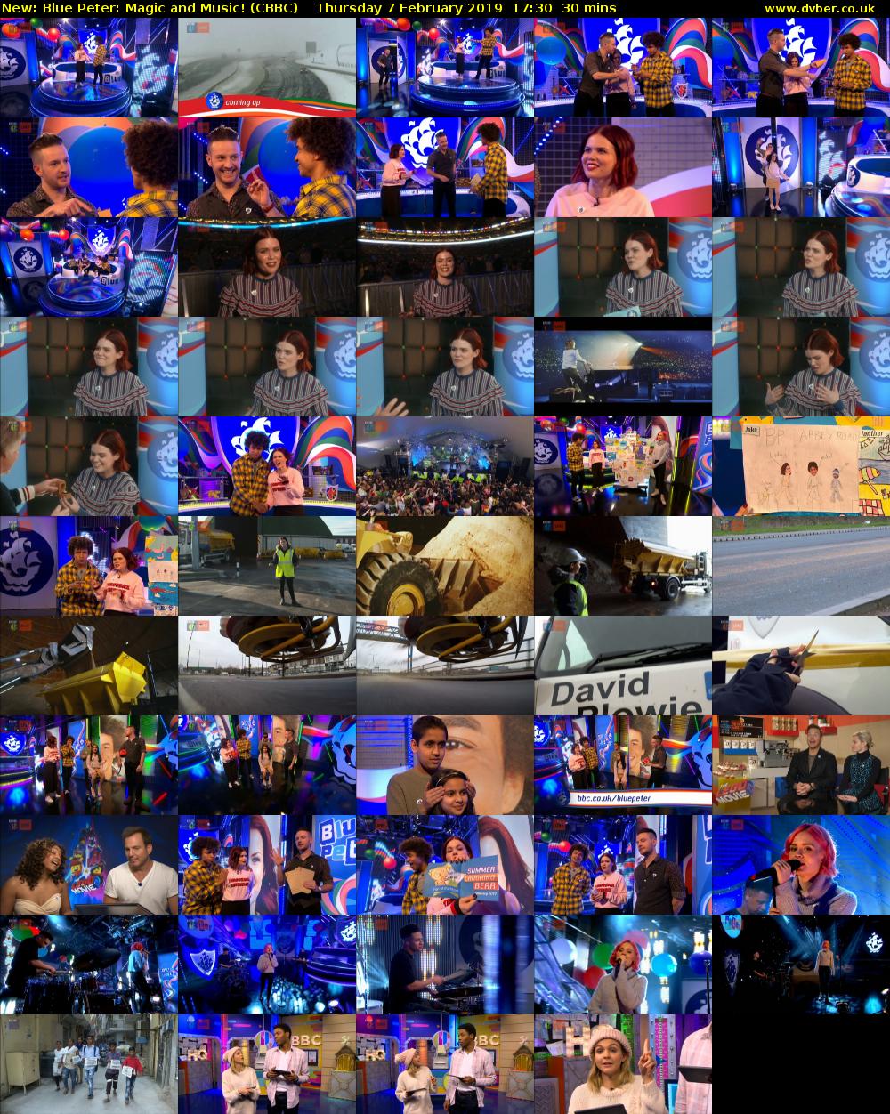 Blue Peter: Magic and Music! (CBBC) Thursday 7 February 2019 17:30 - 18:00