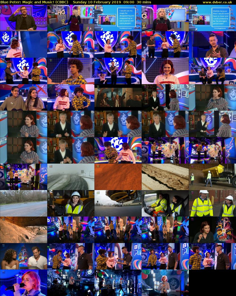 Blue Peter: Magic and Music! (CBBC) Sunday 10 February 2019 09:00 - 09:30