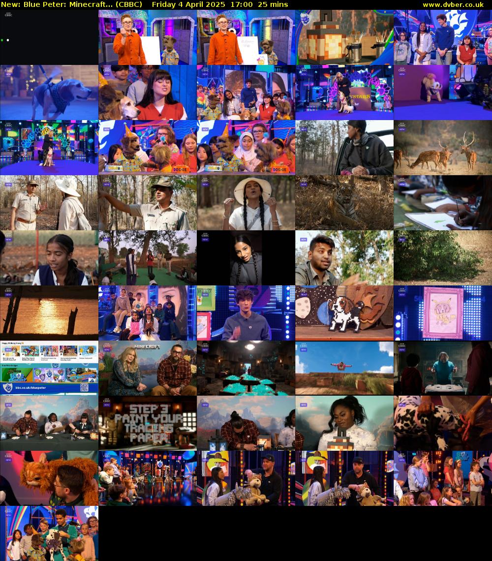 Blue Peter: Minecraft... (CBBC) Friday 4 April 2025 17:00 - 17:25