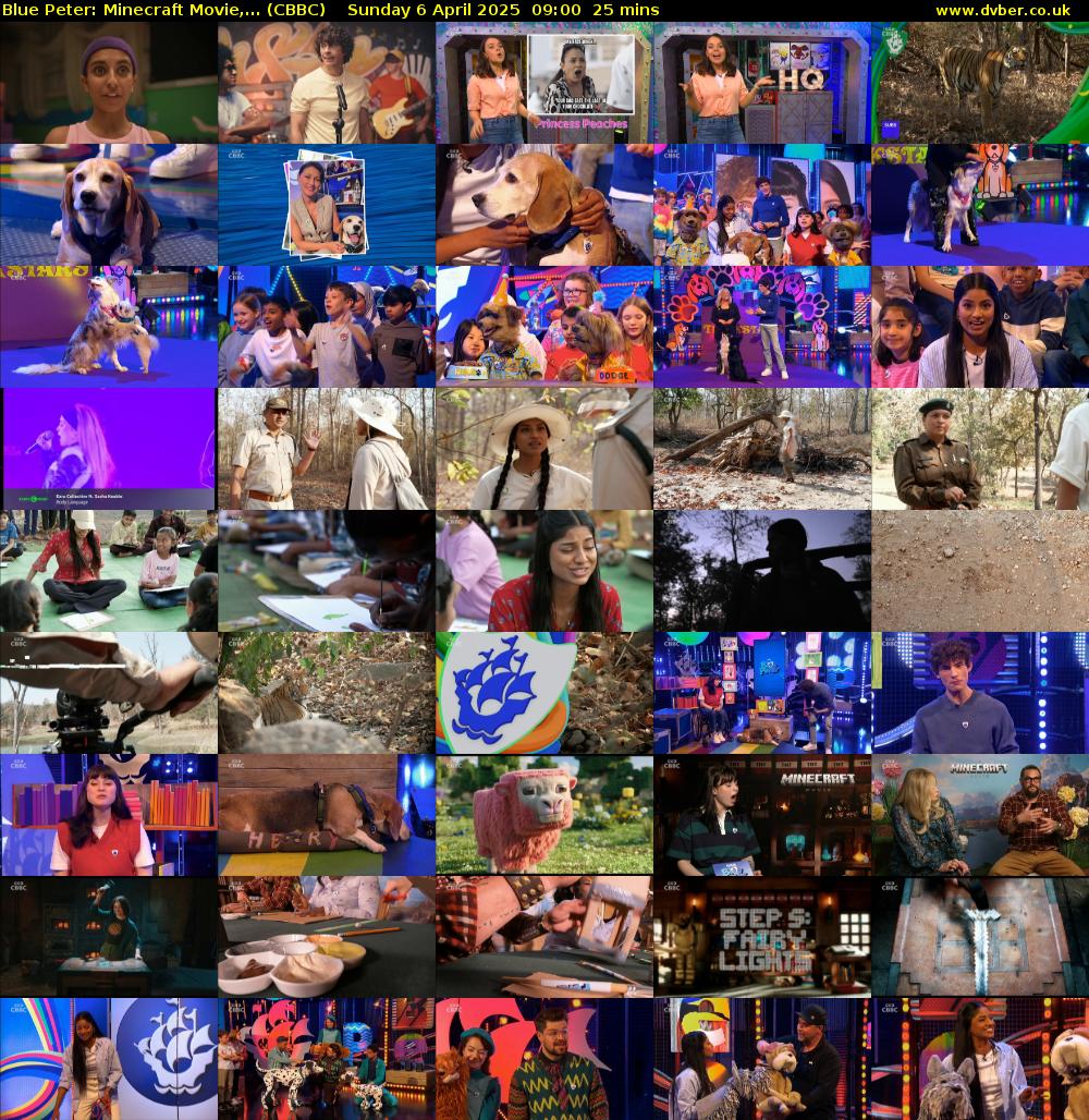 Blue Peter: Minecraft Movie,... (CBBC) Sunday 6 April 2025 09:00 - 09:25