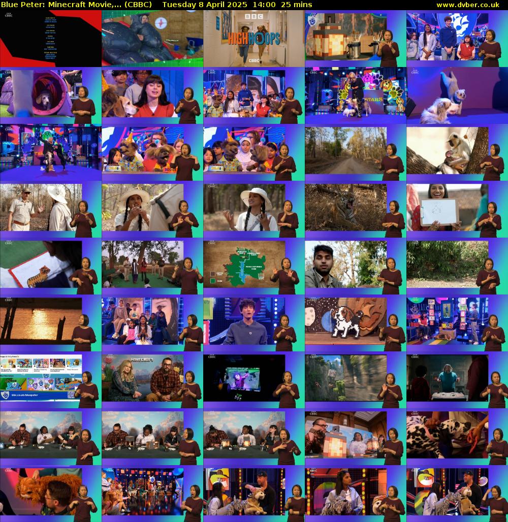 Blue Peter: Minecraft Movie,... (CBBC) Tuesday 8 April 2025 14:00 - 14:25
