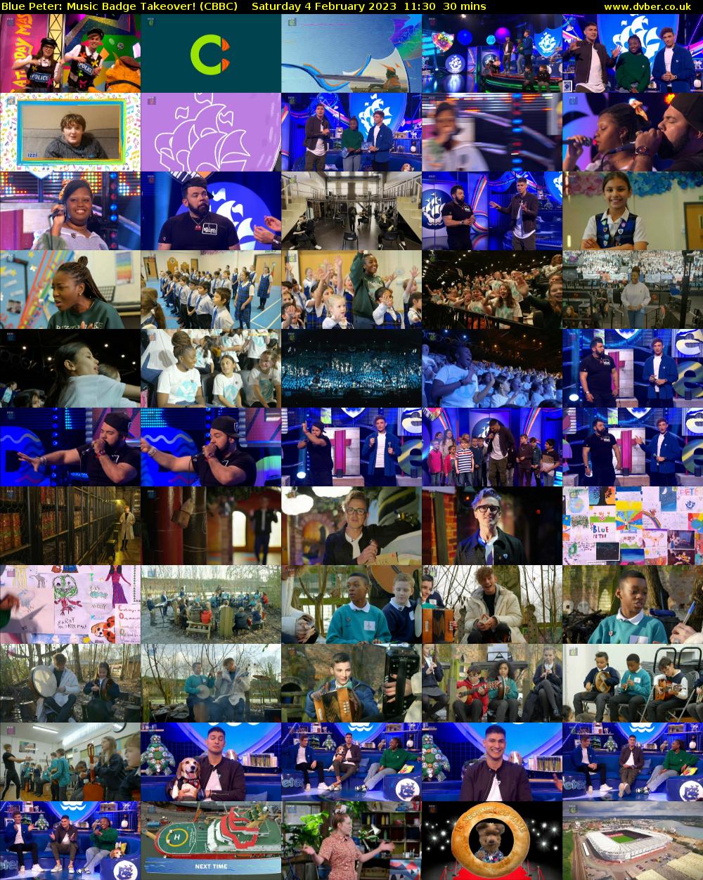 Blue Peter: Music Badge Takeover! (CBBC) Saturday 4 February 2023 11:30 - 12:00
