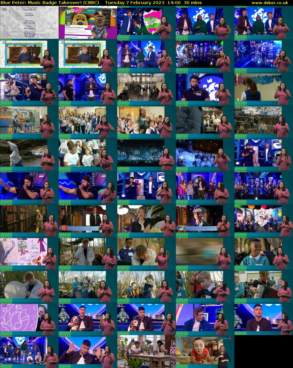 Blue Peter: Music Badge Takeover! (CBBC) Tuesday 7 February 2023 14:00 - 14:30