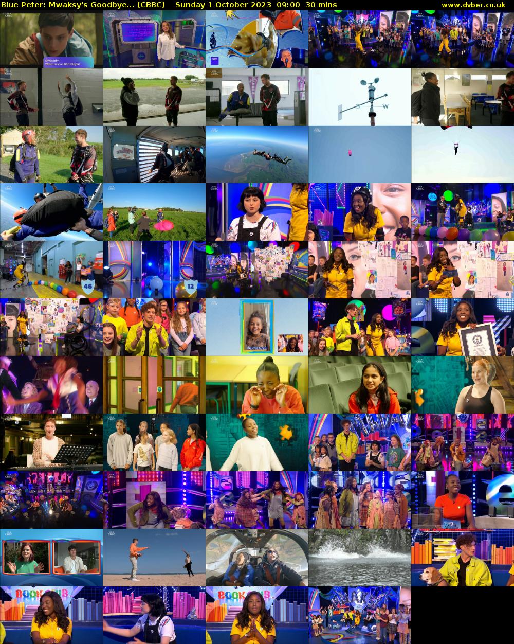 Blue Peter: Mwaksy's Goodbye... (CBBC) Sunday 1 October 2023 09:00 - 09:30
