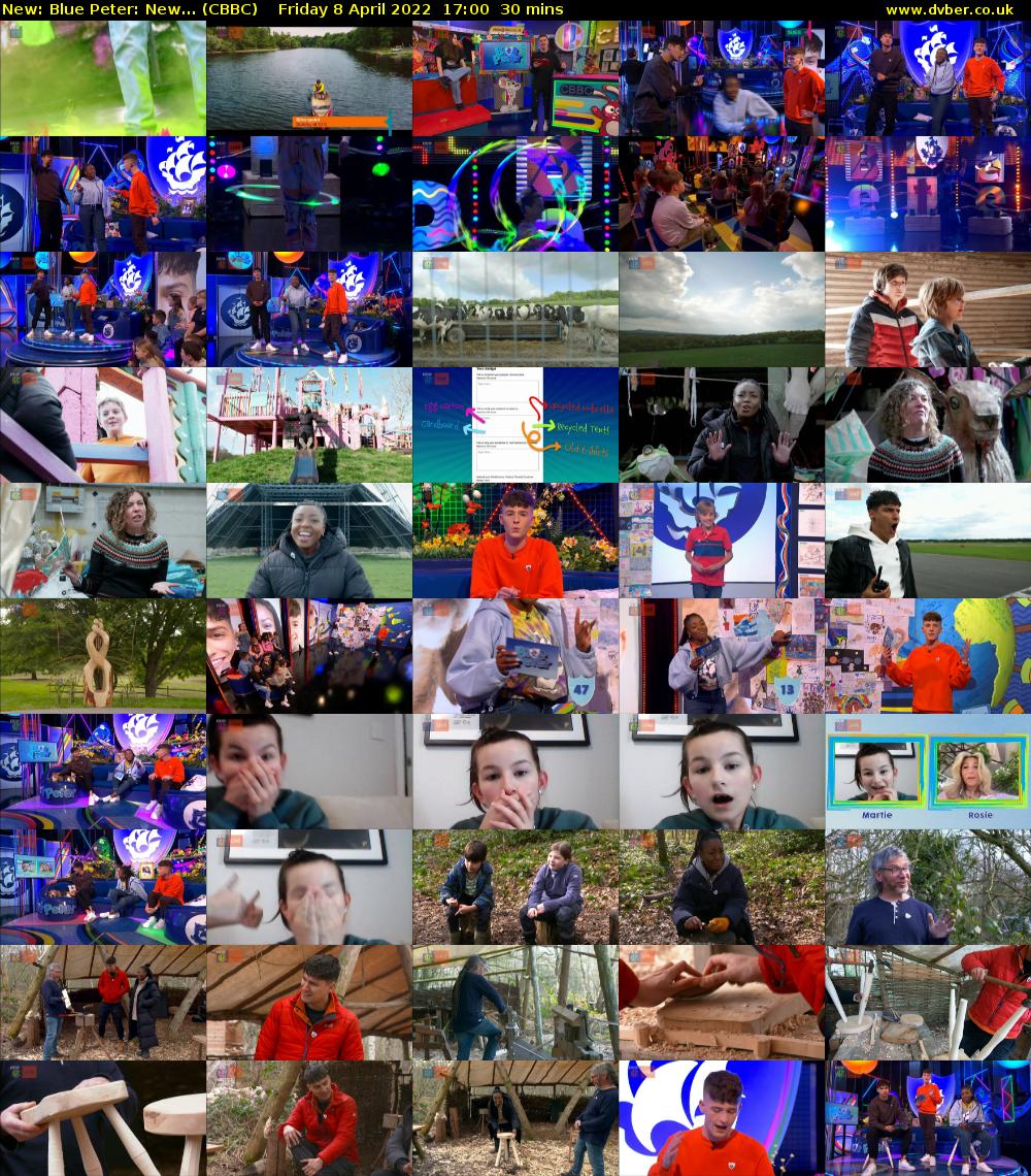 Blue Peter: New... (CBBC) Friday 8 April 2022 17:00 - 17:30