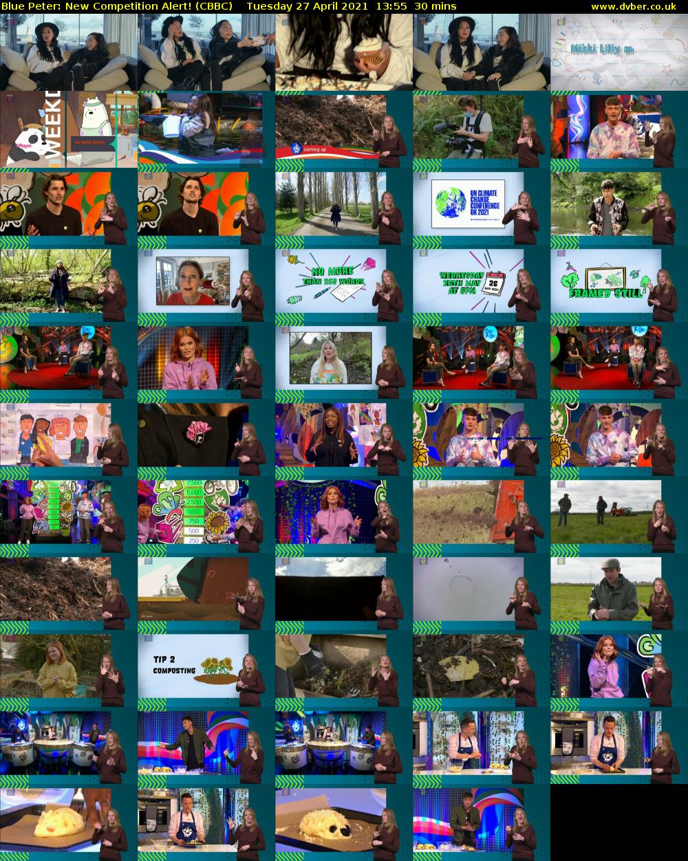Blue Peter: New Competition Alert! (CBBC) Tuesday 27 April 2021 13:55 - 14:25