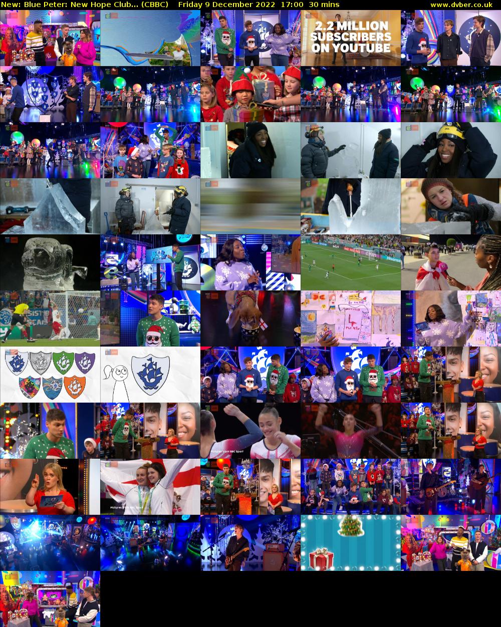 Blue Peter: New Hope Club... (CBBC) Friday 9 December 2022 17:00 - 17:30