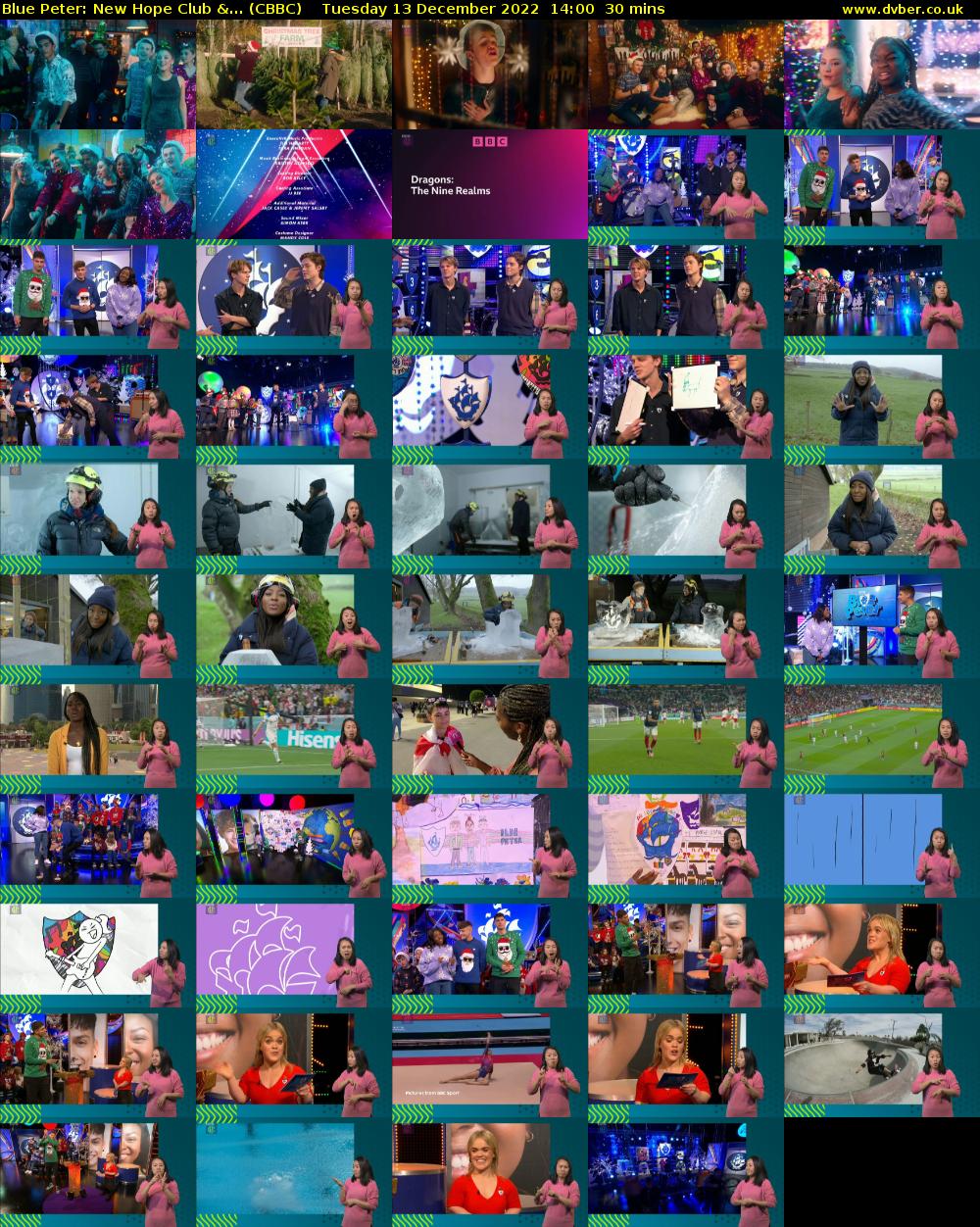 Blue Peter: New Hope Club &... (CBBC) Tuesday 13 December 2022 14:00 - 14:30