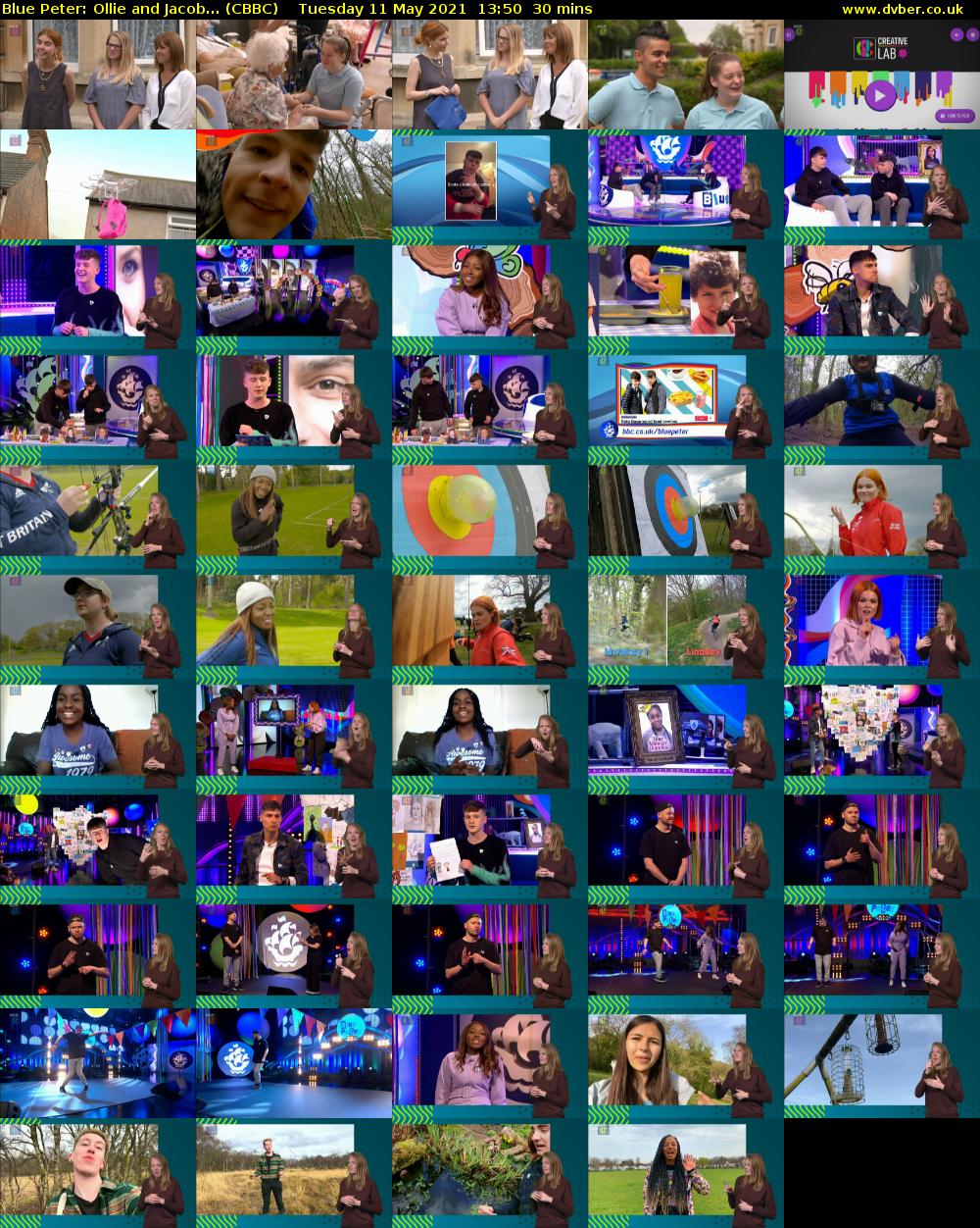 Blue Peter: Ollie and Jacob... (CBBC) Tuesday 11 May 2021 13:50 - 14:20