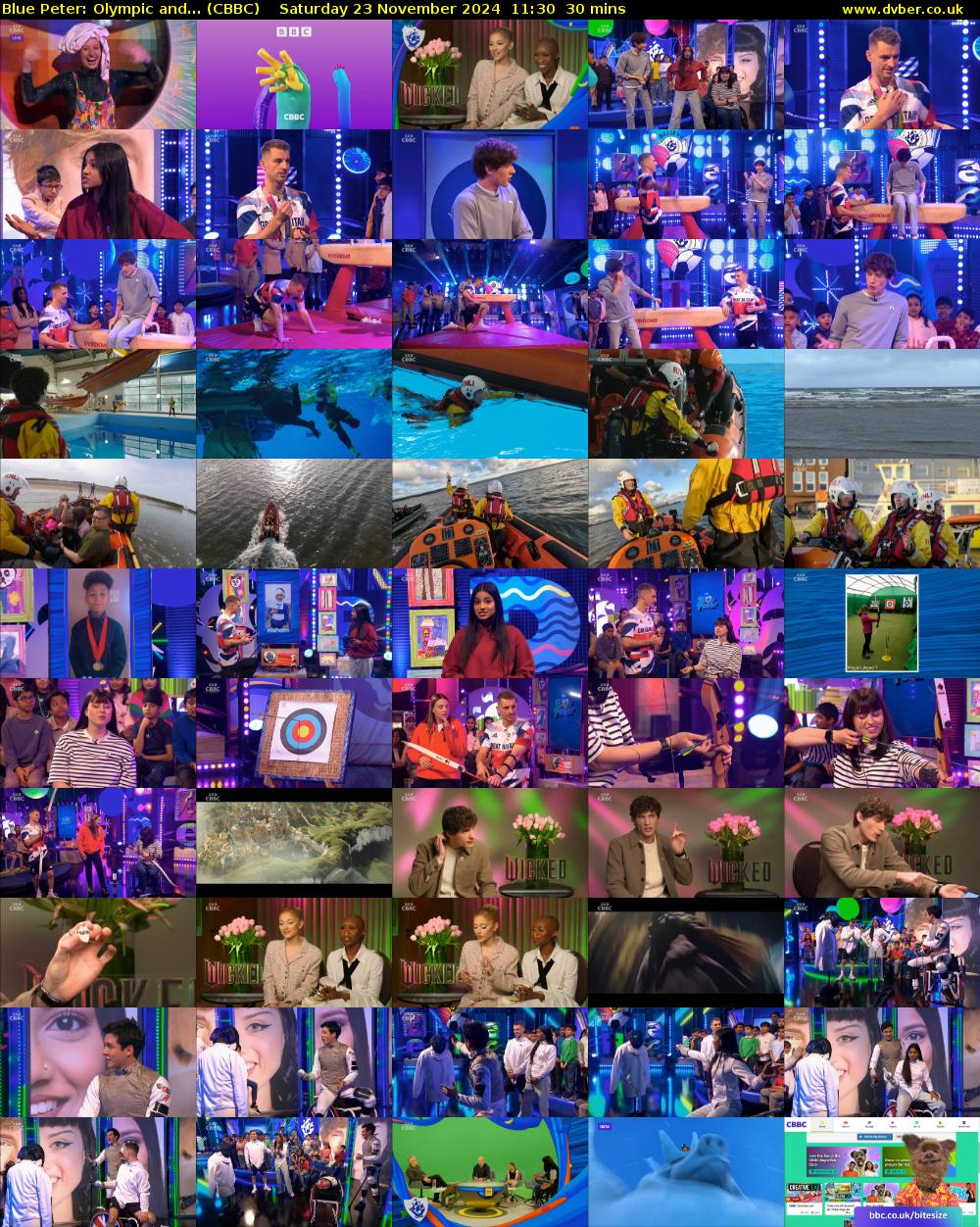 Blue Peter: Olympic and... (CBBC) Saturday 23 November 2024 11:30 - 12:00
