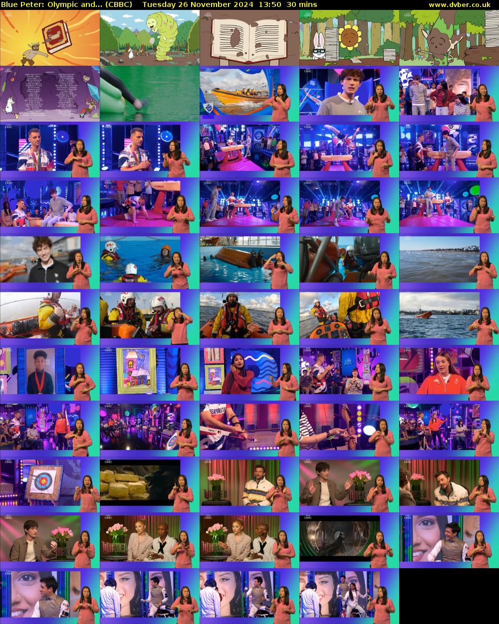 Blue Peter: Olympic and... (CBBC) Tuesday 26 November 2024 13:50 - 14:20