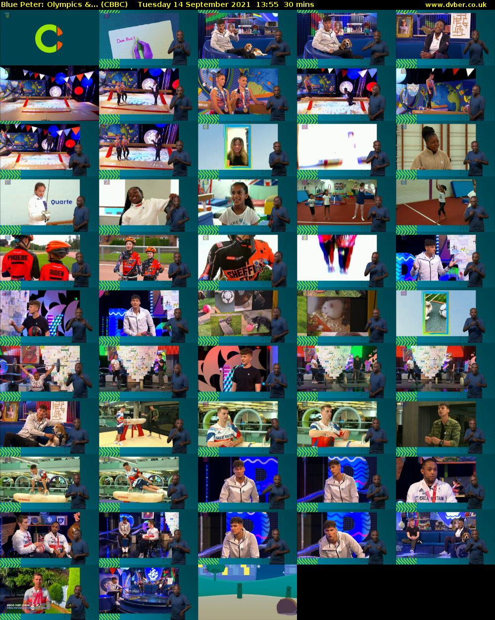 Blue Peter: Olympics &... (CBBC) Tuesday 14 September 2021 13:55 - 14:25