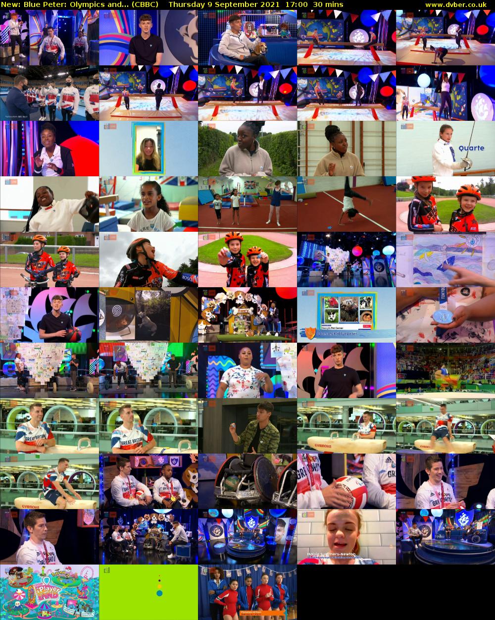 Blue Peter: Olympics and... (CBBC) Thursday 9 September 2021 17:00 - 17:30