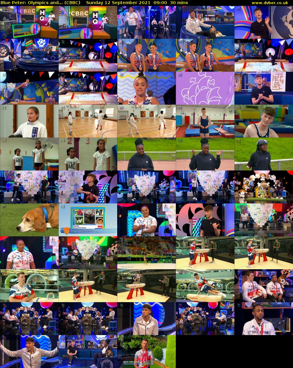 Blue Peter: Olympics and... (CBBC) Sunday 12 September 2021 09:00 - 09:30
