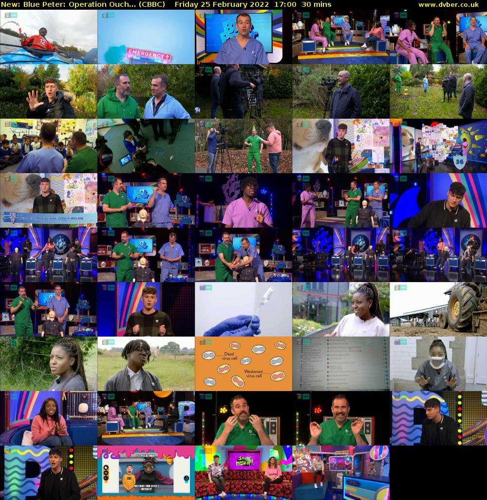 Blue Peter: Operation Ouch... (CBBC) Friday 25 February 2022 17:00 - 17:30