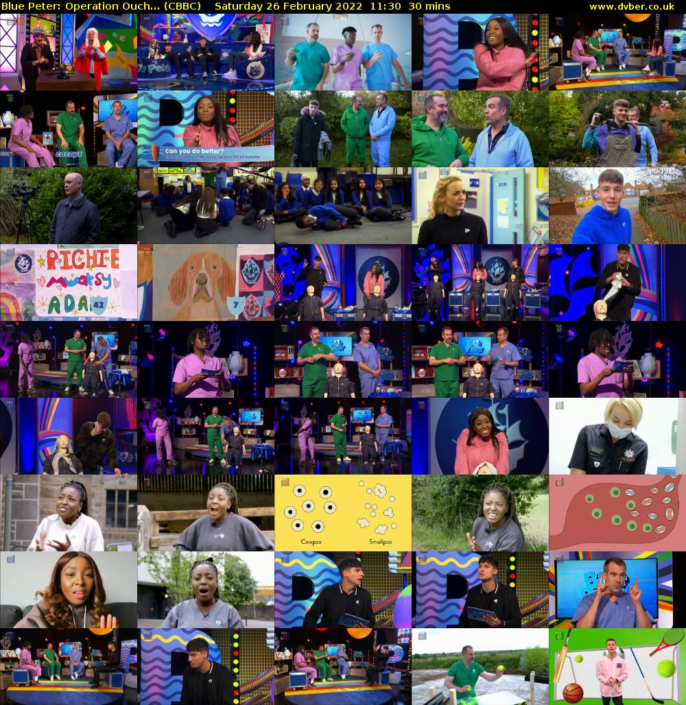 Blue Peter: Operation Ouch... (CBBC) Saturday 26 February 2022 11:30 - 12:00