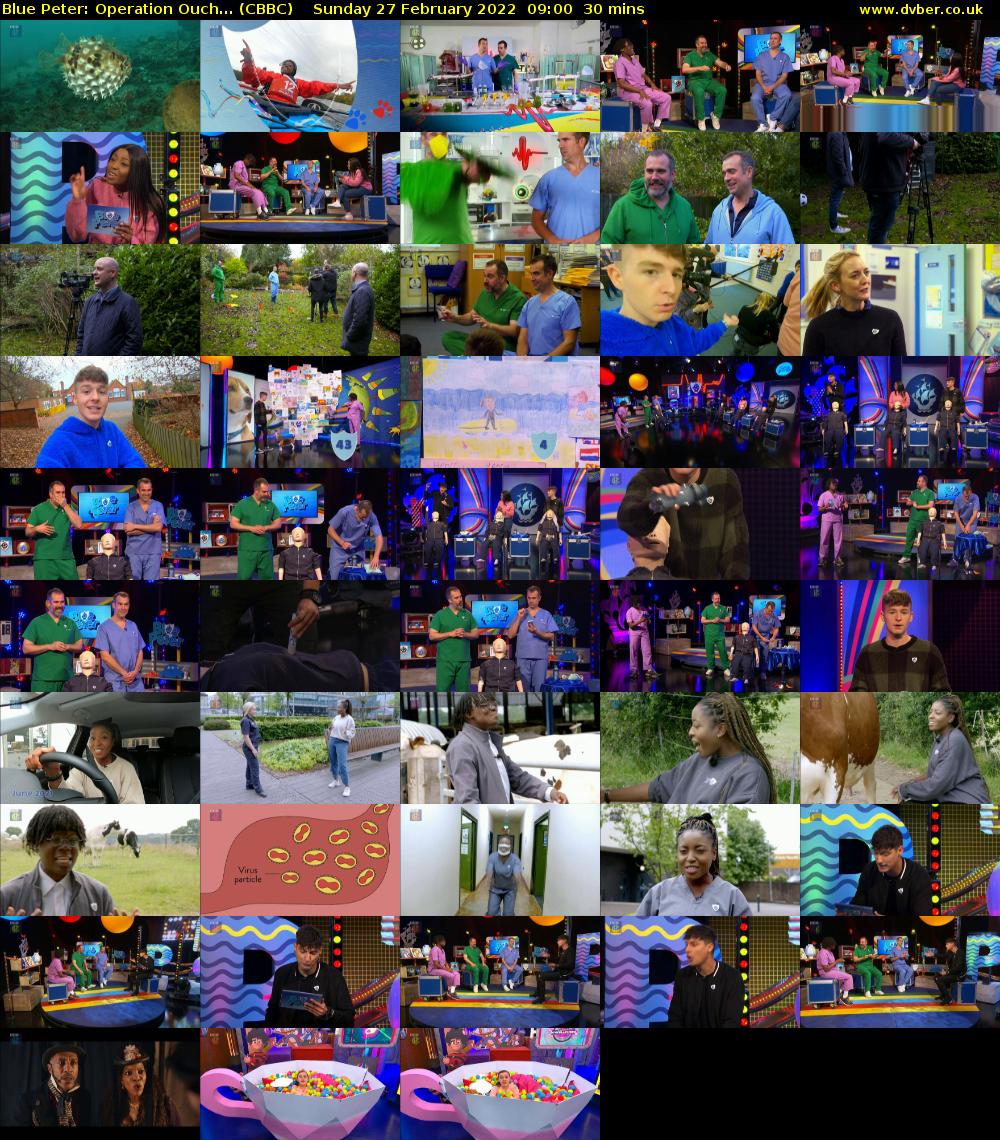 Blue Peter: Operation Ouch... (CBBC) Sunday 27 February 2022 09:00 - 09:30