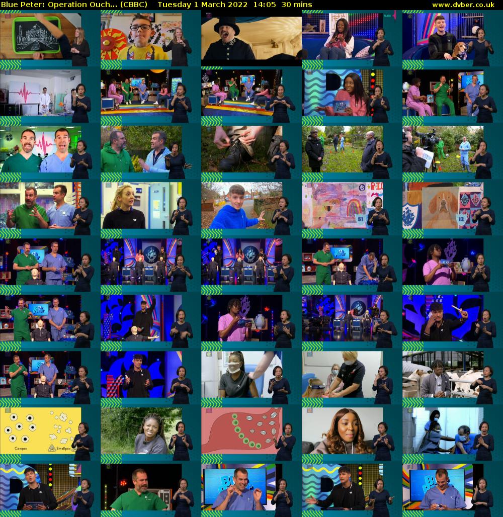 Blue Peter: Operation Ouch... (CBBC) Tuesday 1 March 2022 14:05 - 14:35