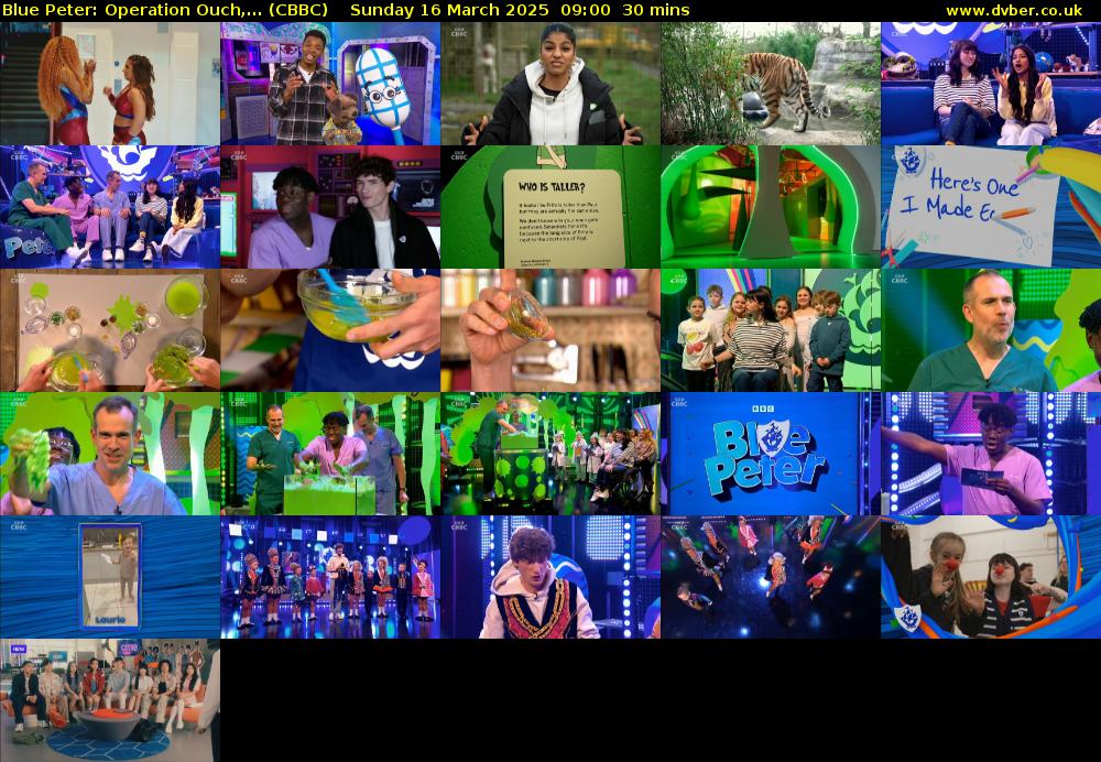 Blue Peter: Operation Ouch,... (CBBC) Sunday 16 March 2025 09:00 - 09:30