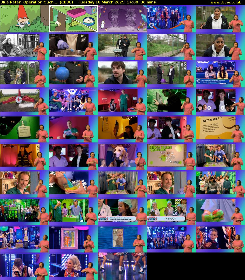 Blue Peter: Operation Ouch,... (CBBC) Tuesday 18 March 2025 14:00 - 14:30