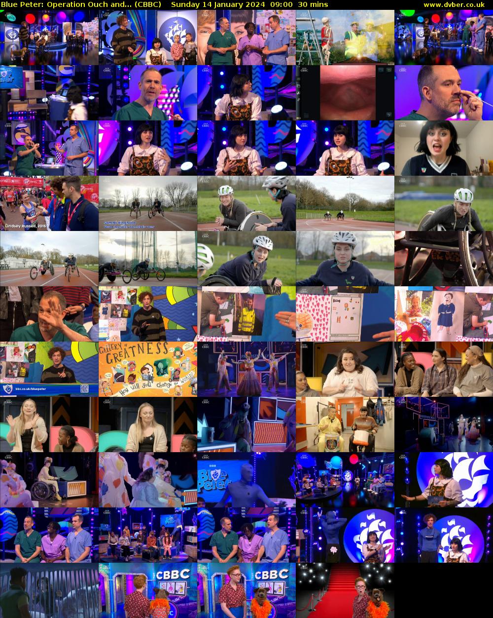 Blue Peter: Operation Ouch and... (CBBC) Sunday 14 January 2024 09:00 - 09:30