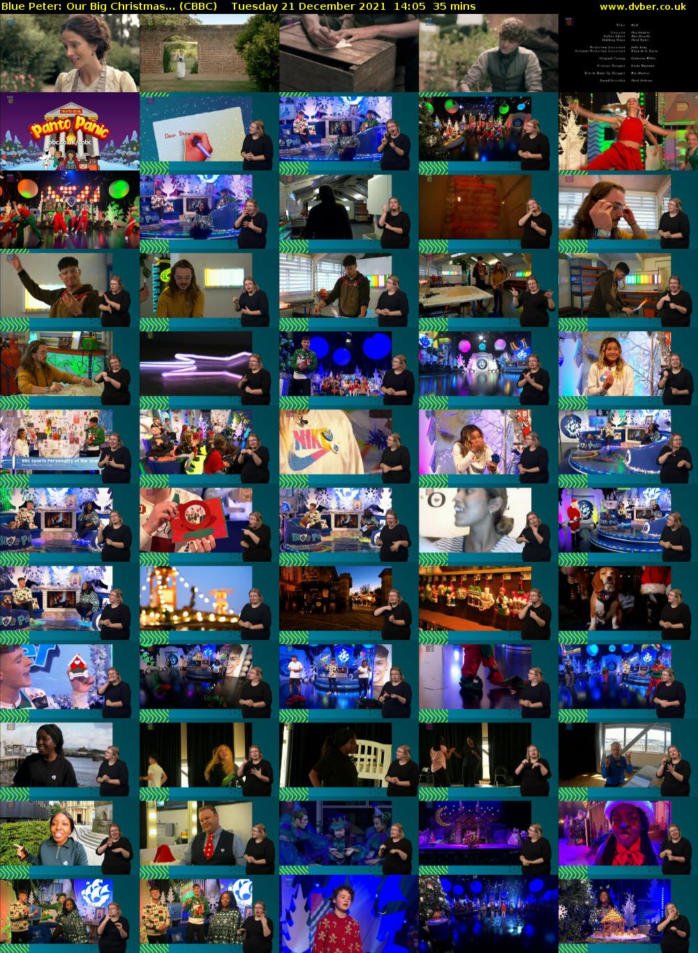 Blue Peter: Our Big Christmas... (CBBC) Tuesday 21 December 2021 14:05 - 14:40