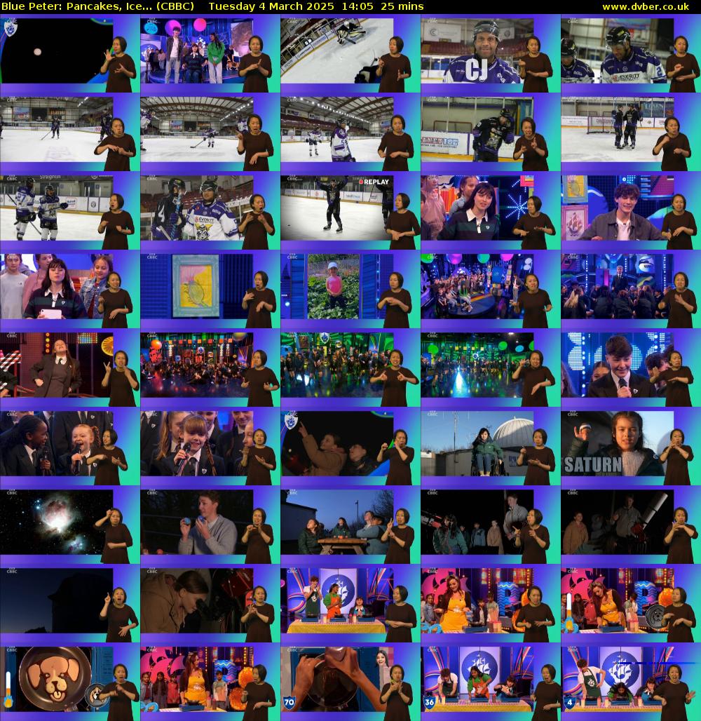 Blue Peter: Pancakes, Ice... (CBBC) Tuesday 4 March 2025 14:05 - 14:30