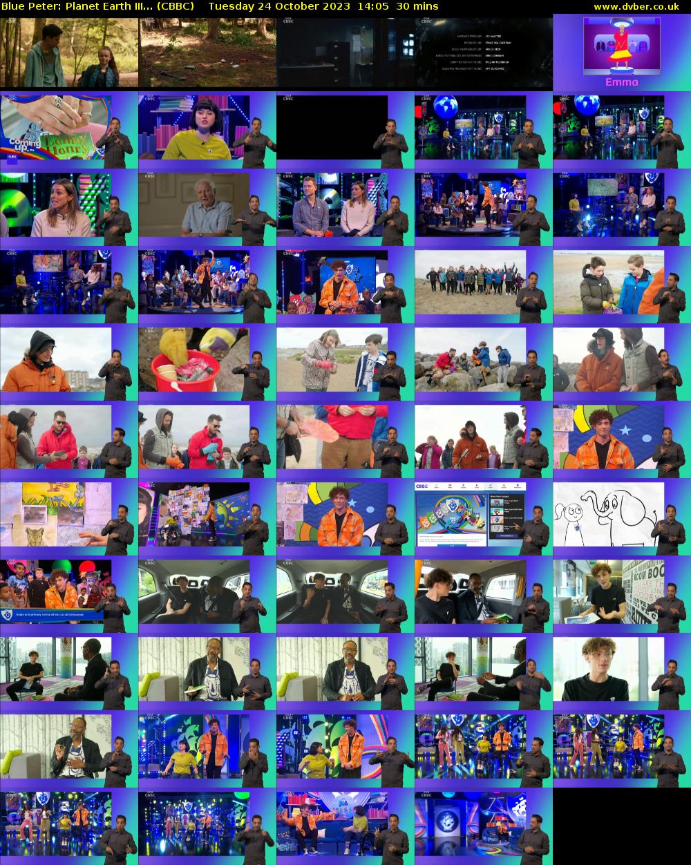 Blue Peter: Planet Earth III... (CBBC) Tuesday 24 October 2023 14:05 - 14:35