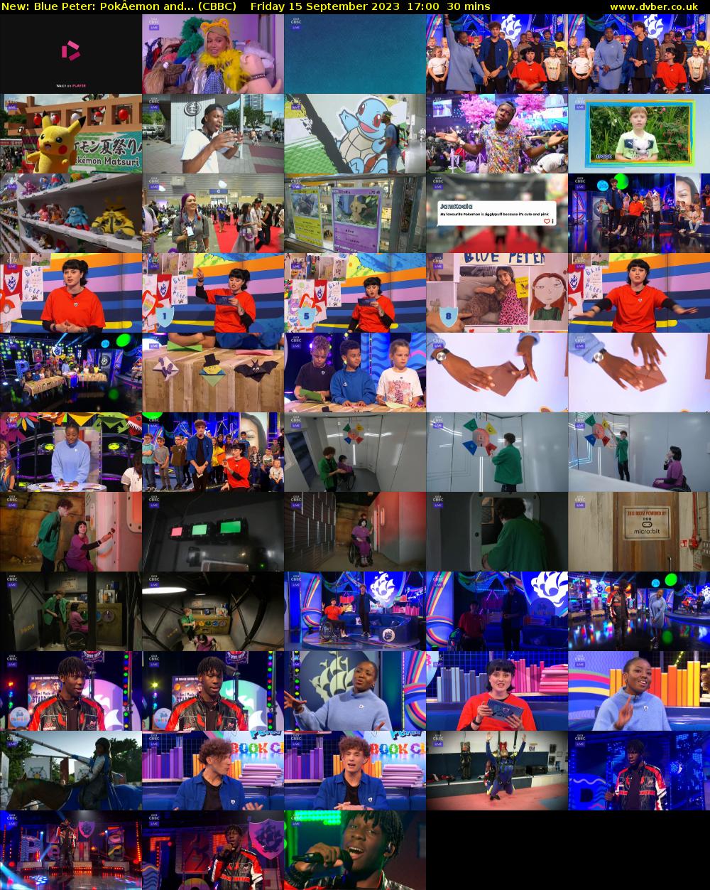 Blue Peter: PokÂemon and... (CBBC) Friday 15 September 2023 17:00 - 17:30