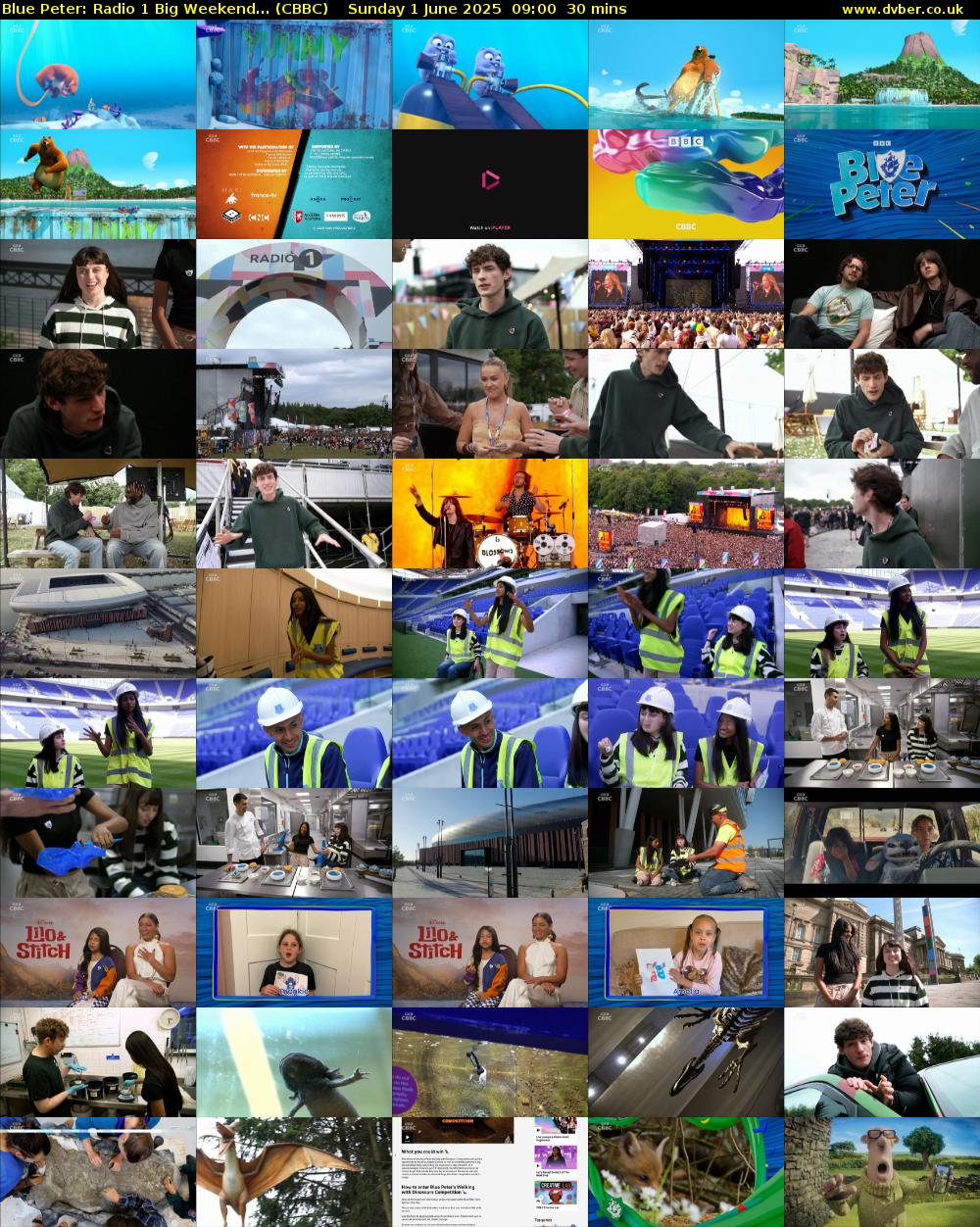Blue Peter: Radio 1 Big Weekend... (CBBC) Sunday 1 June 2025 09:00 - 09:30