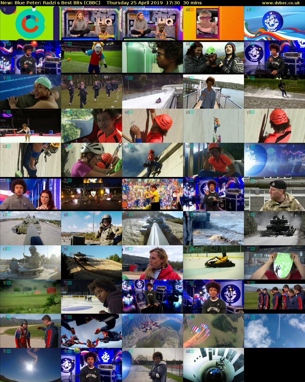 Blue Peter: Radzis Best Bits (CBBC) Thursday 25 April 2019 17:30 - 18:00