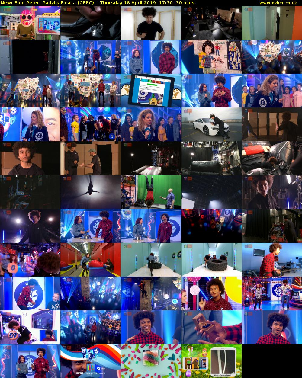 Blue Peter: Radzis Final... (CBBC) Thursday 18 April 2019 17:30 - 18:00