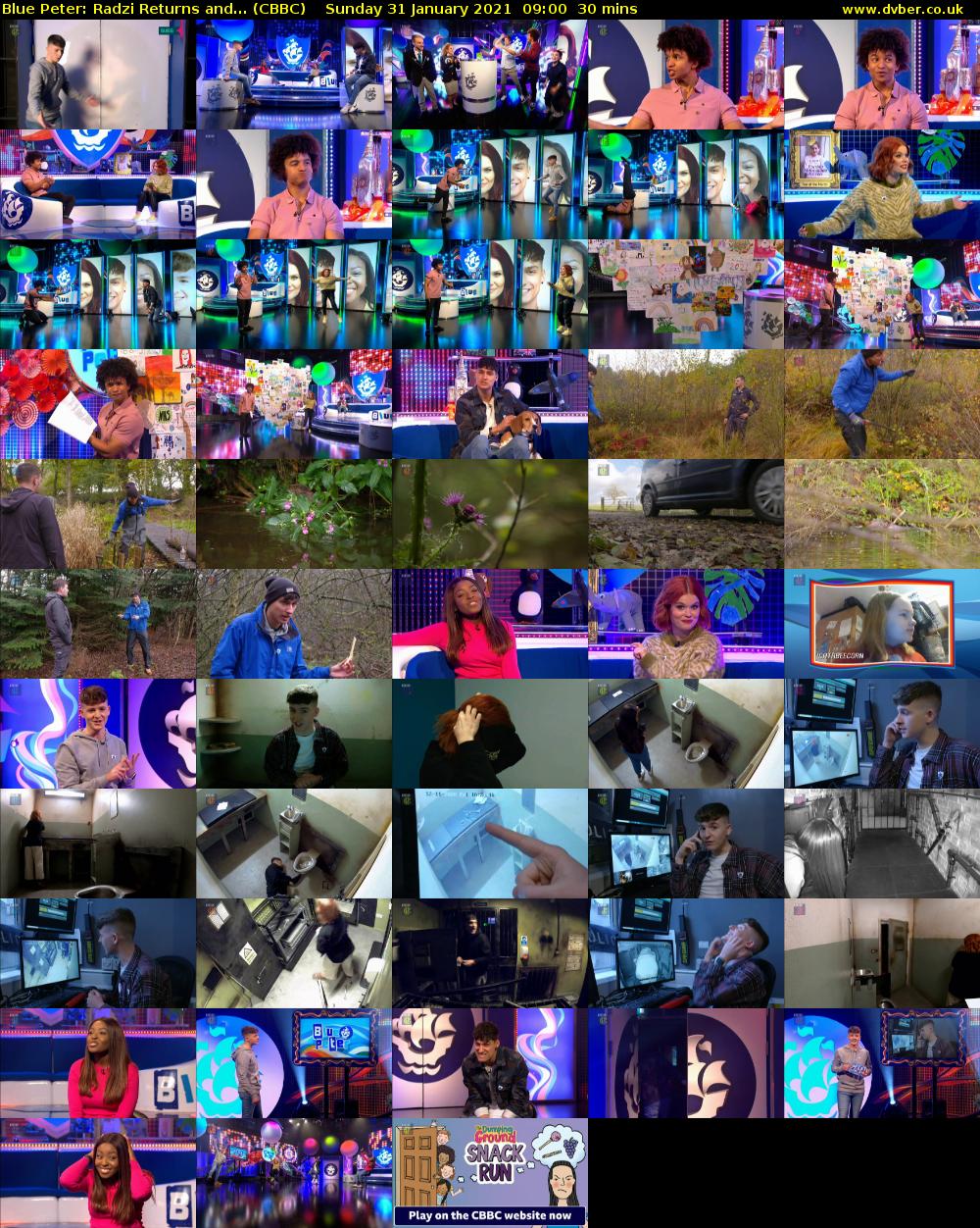 Blue Peter: Radzi Returns and... (CBBC) Sunday 31 January 2021 09:00 - 09:30