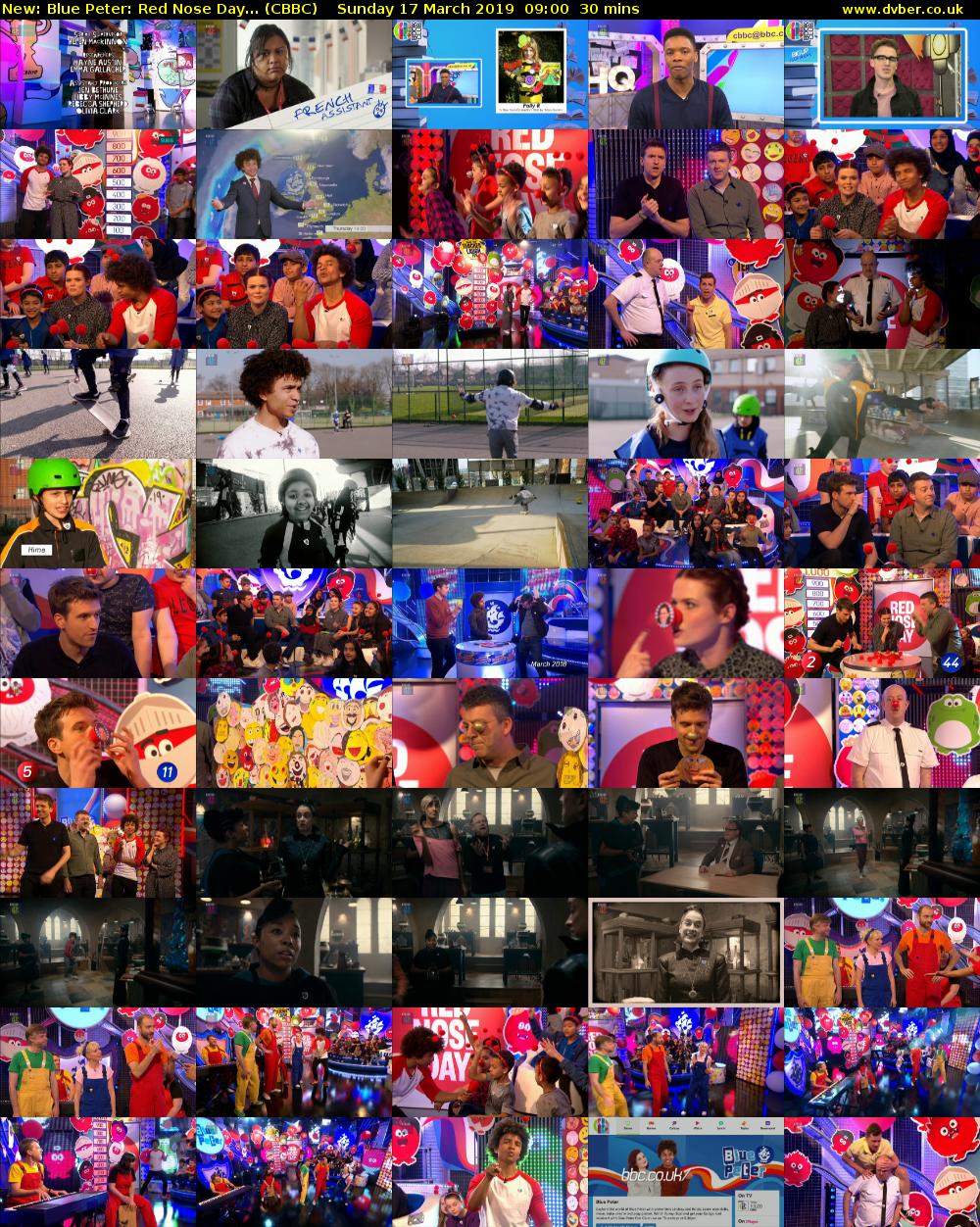 Blue Peter: Red Nose Day... (CBBC) Sunday 17 March 2019 09:00 - 09:30