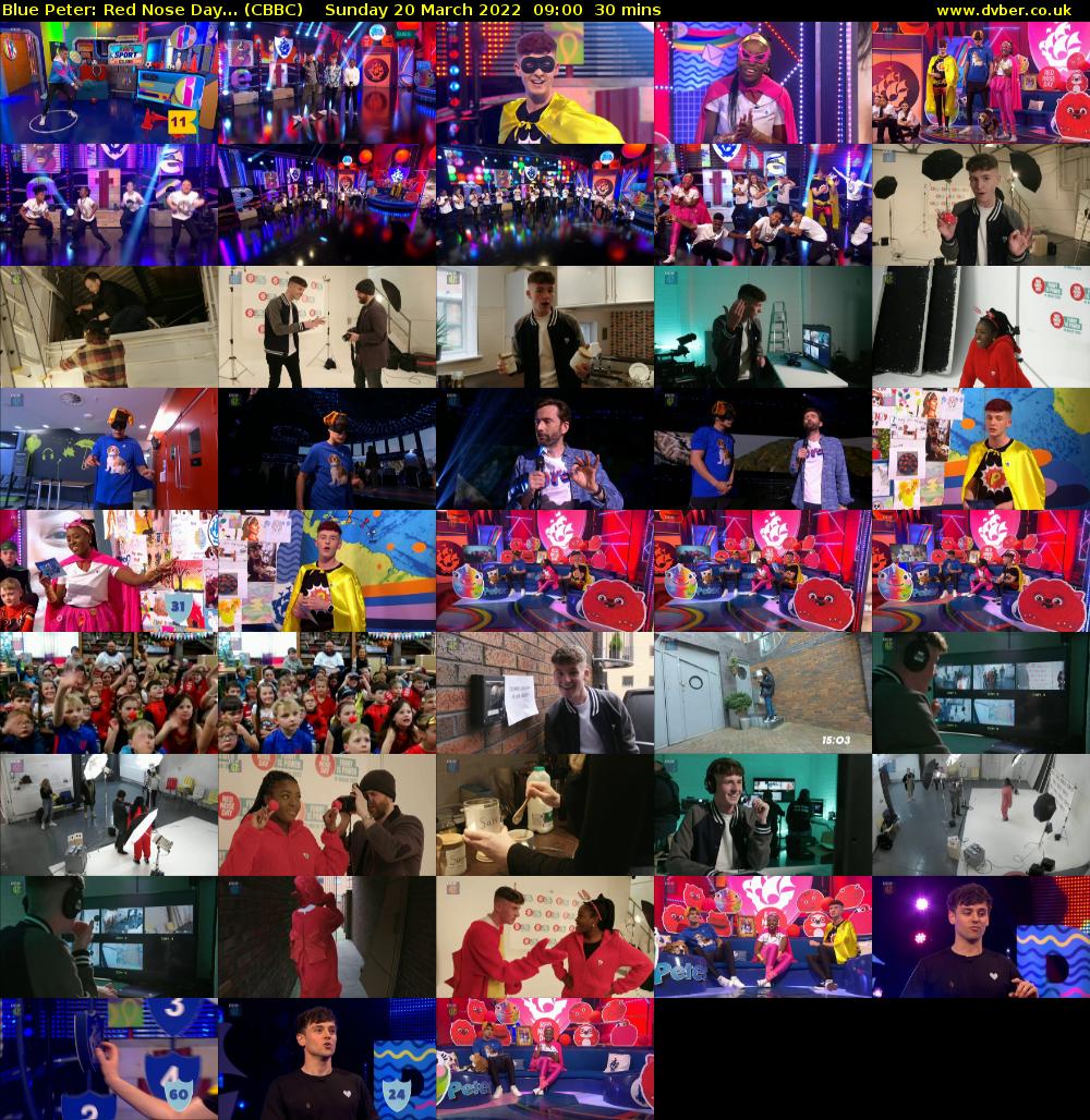 Blue Peter: Red Nose Day... (CBBC) Sunday 20 March 2022 09:00 - 09:30