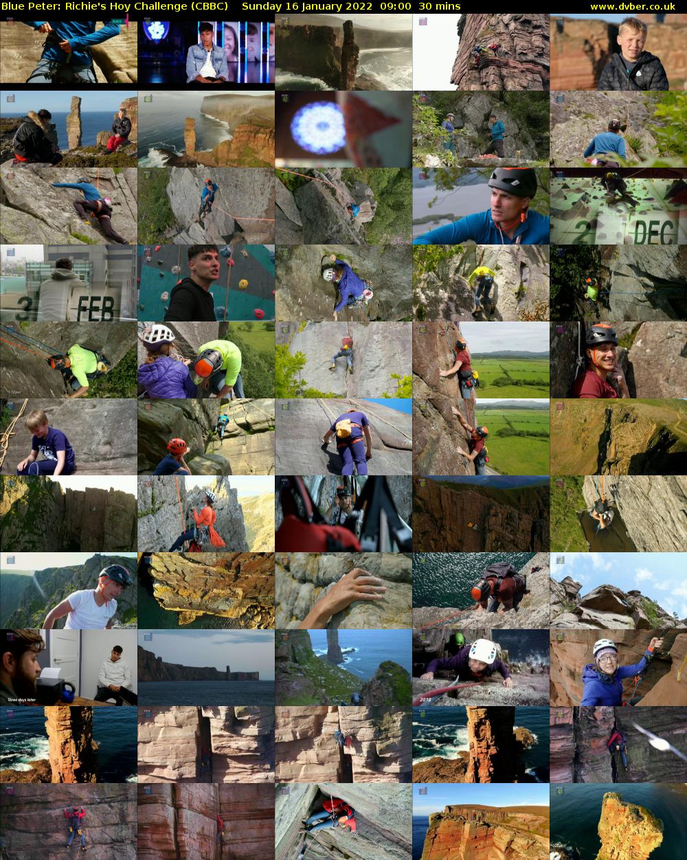 Blue Peter: Richie's Hoy Challenge (CBBC) Sunday 16 January 2022 09:00 - 09:30