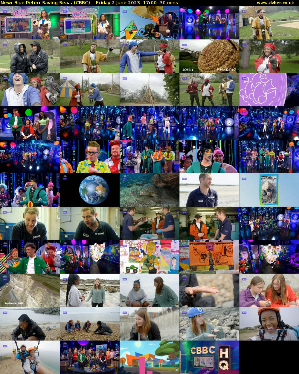 Blue Peter: Saving Sea... (CBBC) Friday 2 June 2023 17:00 - 17:30