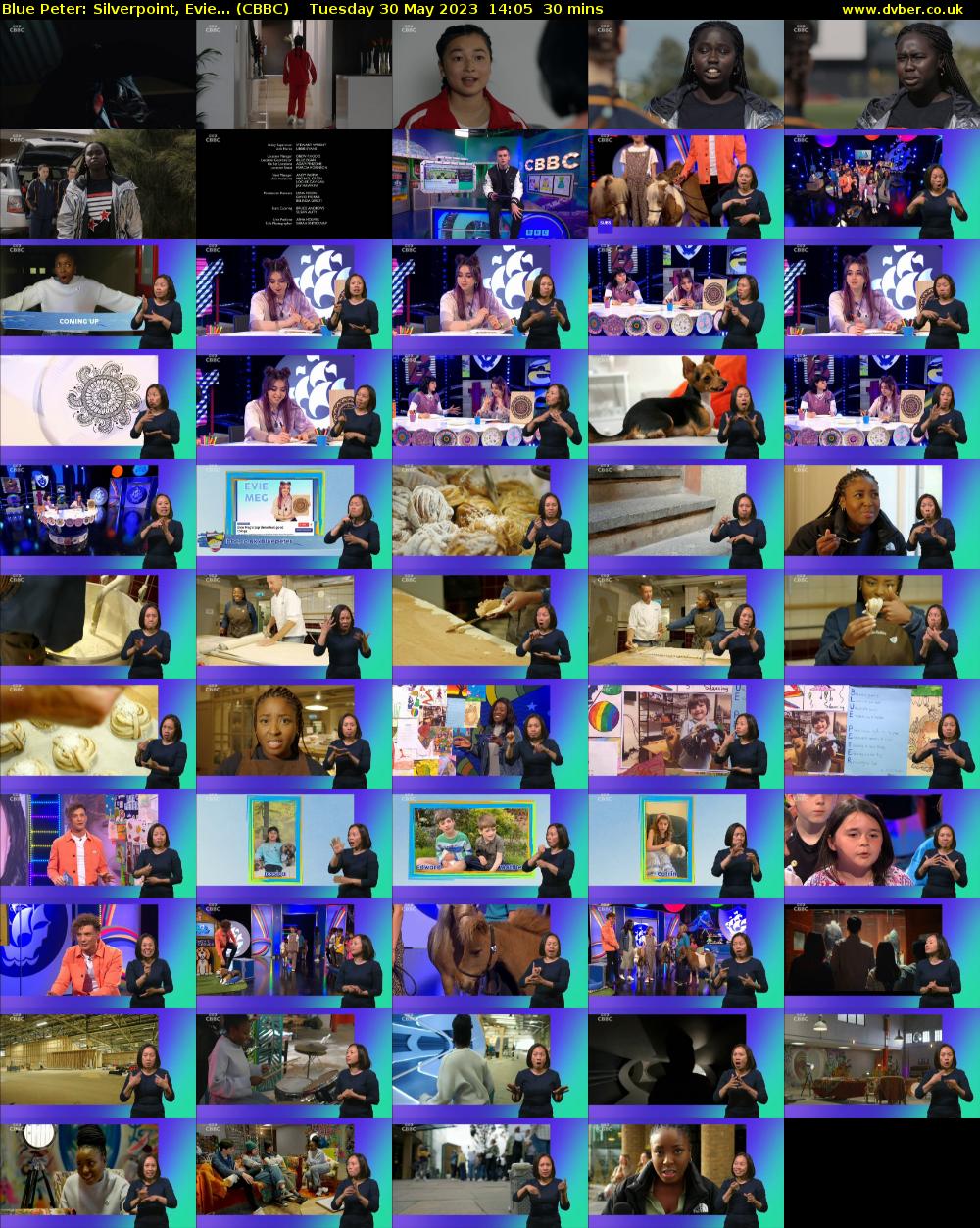 Blue Peter: Silverpoint, Evie... (CBBC) Tuesday 30 May 2023 14:05 - 14:35