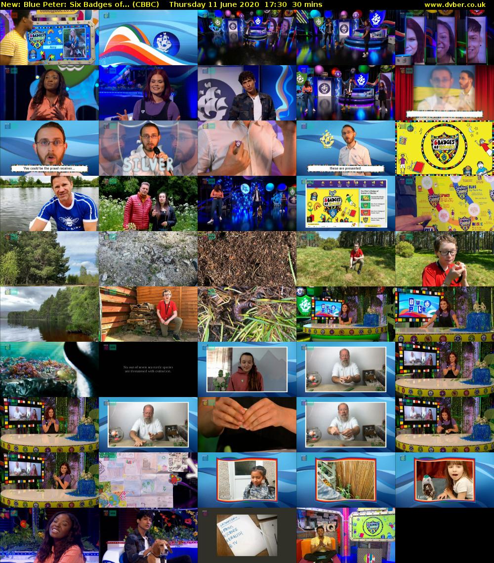 Blue Peter: Six Badges of... (CBBC) Thursday 11 June 2020 17:30 - 18:00