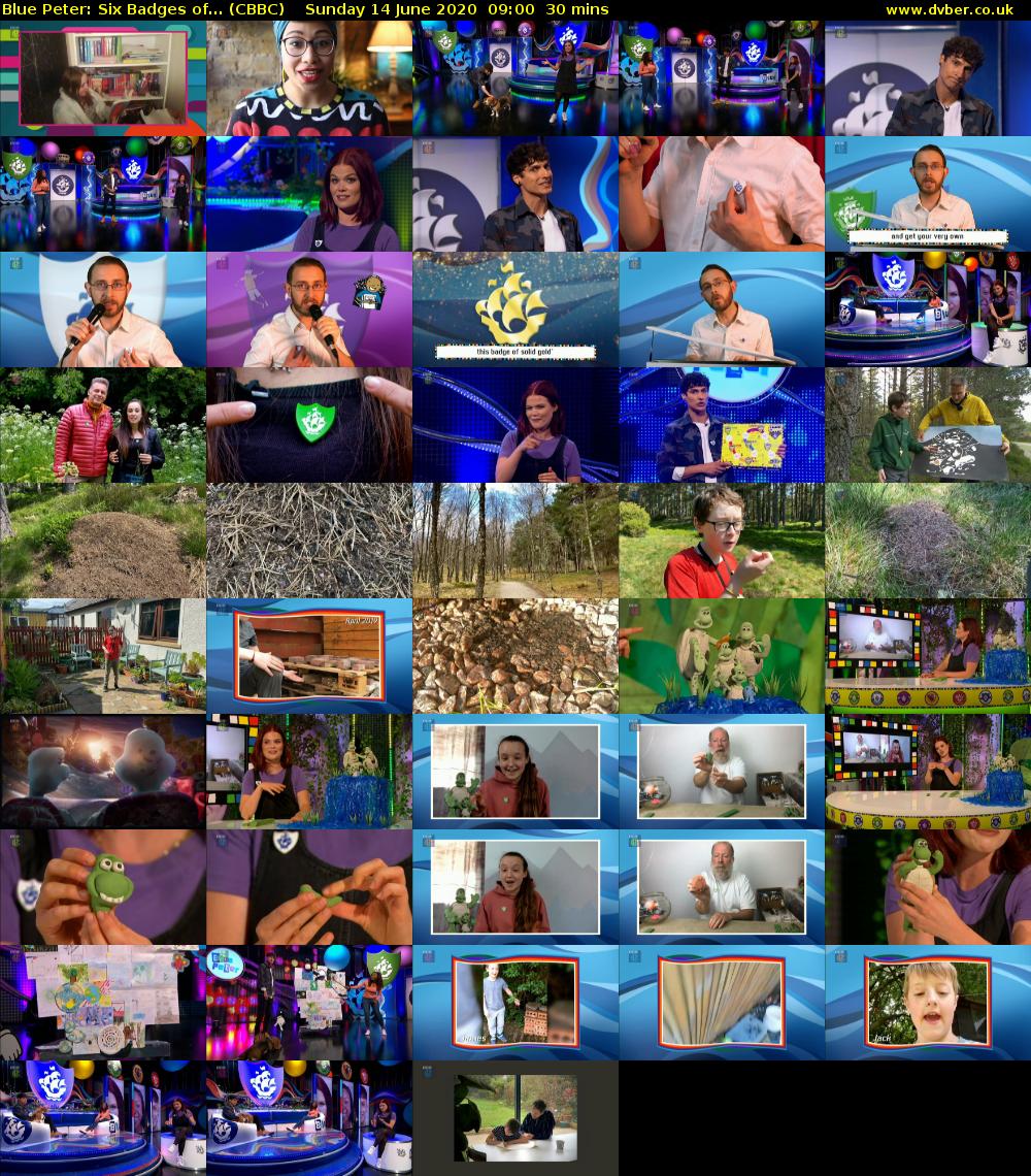 Blue Peter: Six Badges of... (CBBC) Sunday 14 June 2020 09:00 - 09:30