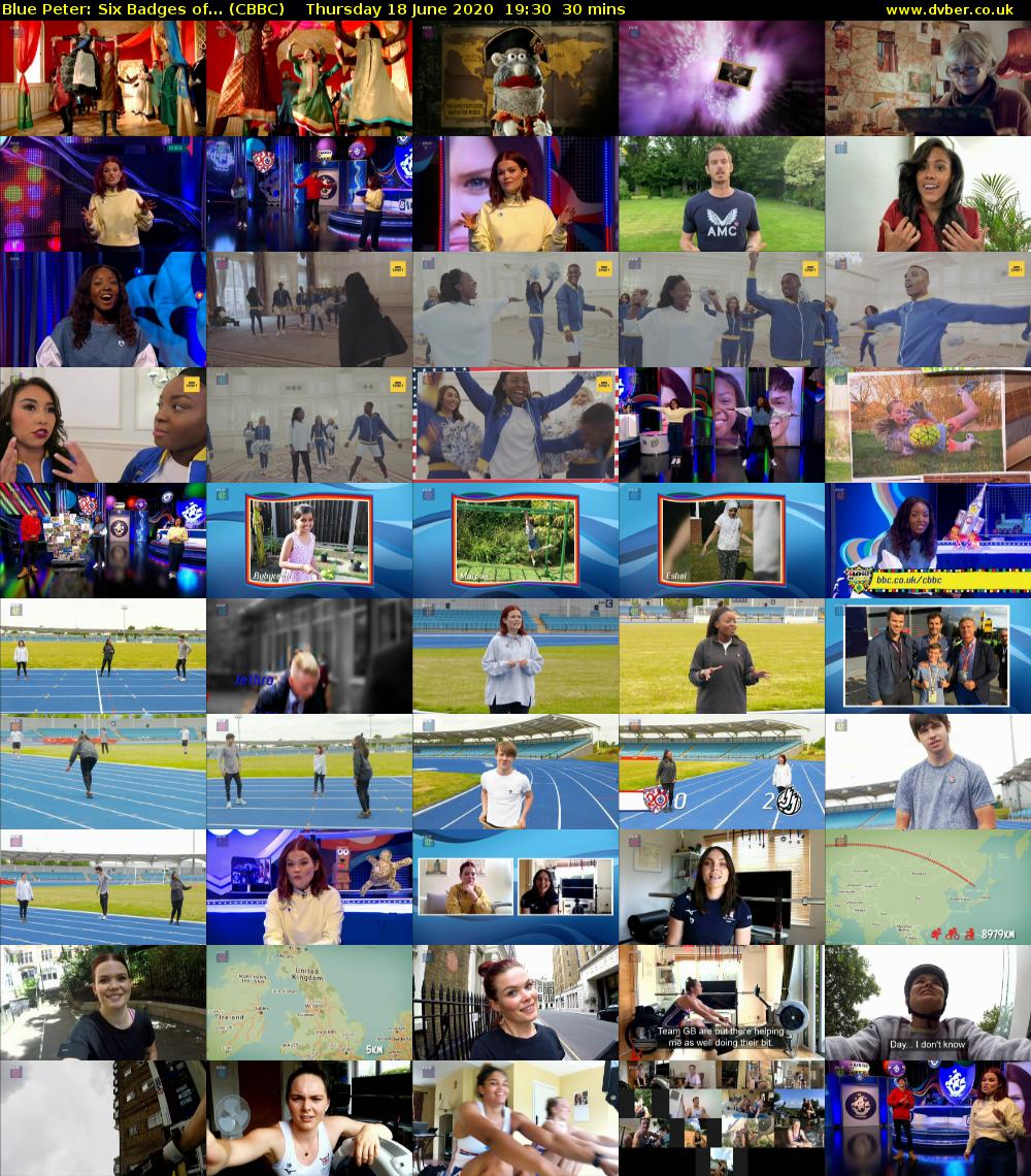 Blue Peter: Six Badges of... (CBBC) Thursday 18 June 2020 19:30 - 20:00