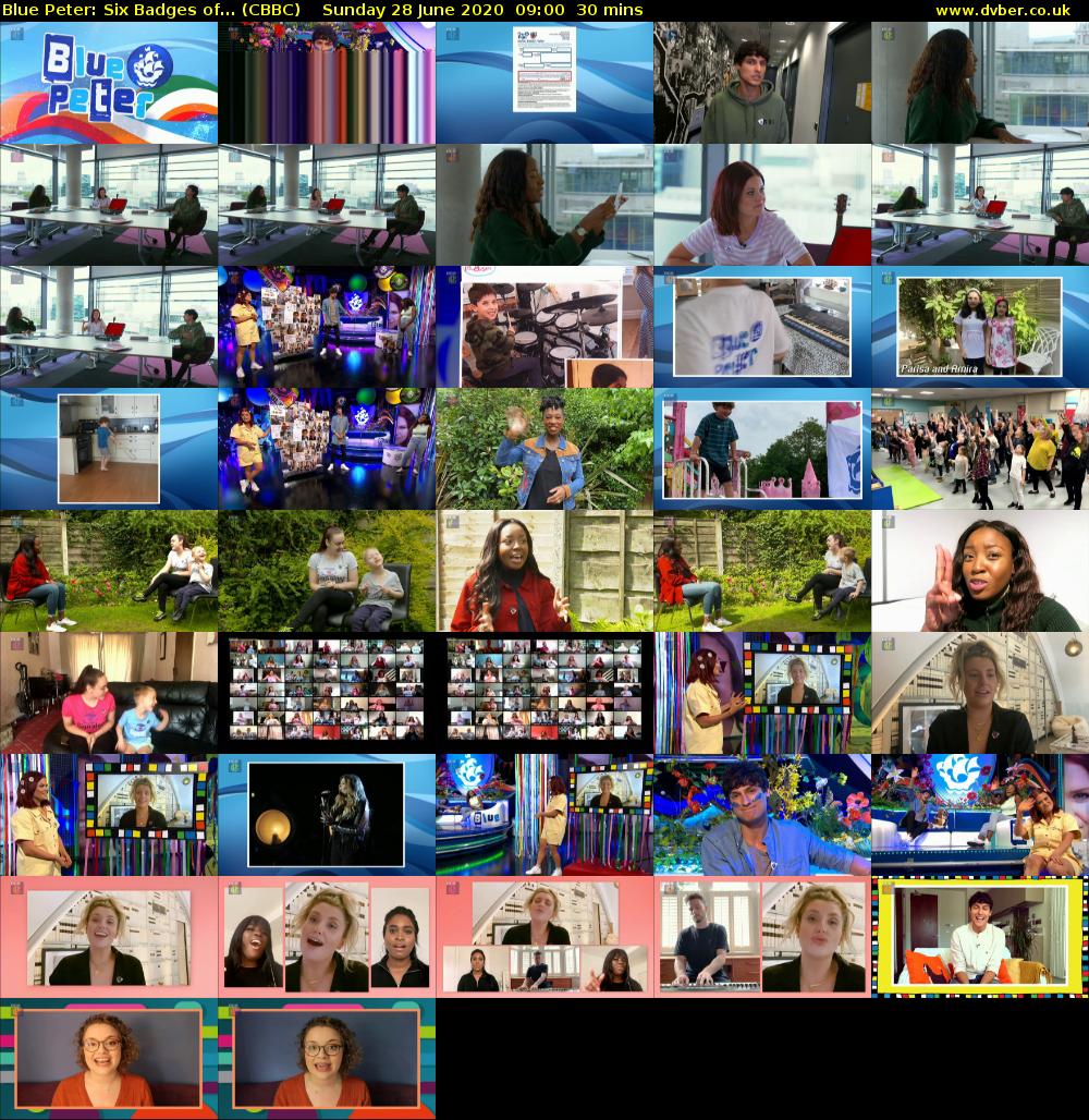 Blue Peter: Six Badges of... (CBBC) Sunday 28 June 2020 09:00 - 09:30